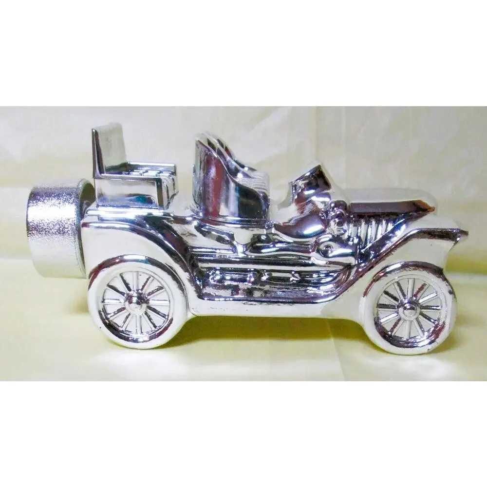 Avon Stanley Steamer Silver Decanter Tai Winds After Shave 5 oz Vintage Car 1978